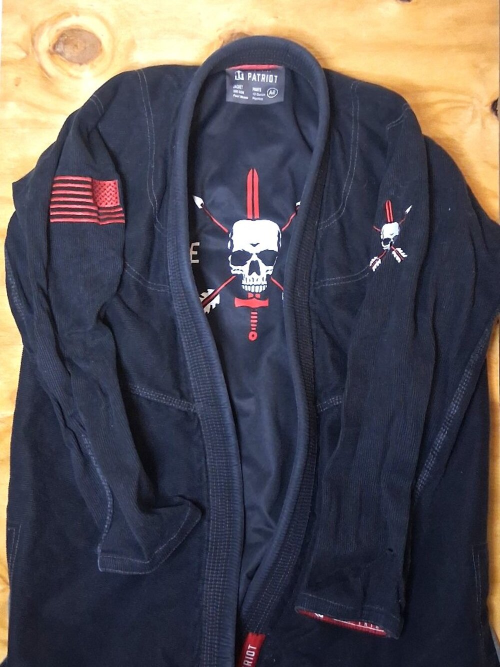 Wartribe Patriot BJJ Gi Jacket A2 Black/Red Brazilian Jiu Jitsu